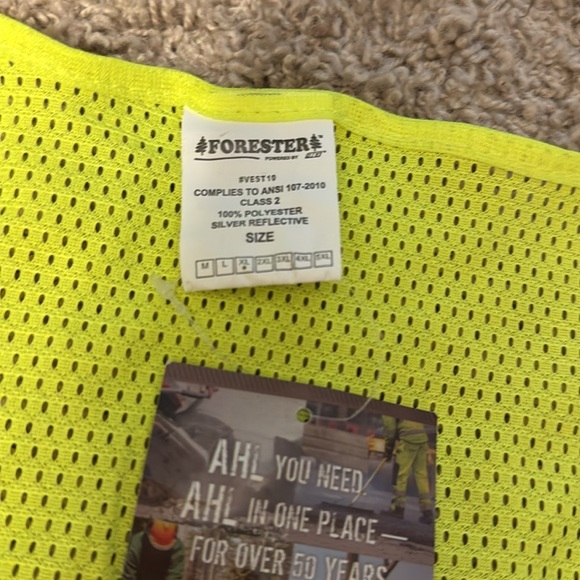 Safety Mens Reflective Vest Yellow ANSI 107-2010 Class 2 Size XL - Picture 3 of 5